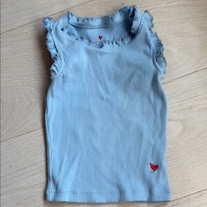 Pink Chicken Girls Organic Ruffle Rib Tank